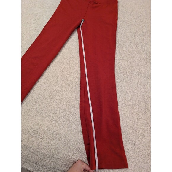 NWT IMAN Sz XS Short Red Rich Stretchy Super Soft Pull-On Flat Trousers Pants - Picture 9 of 14